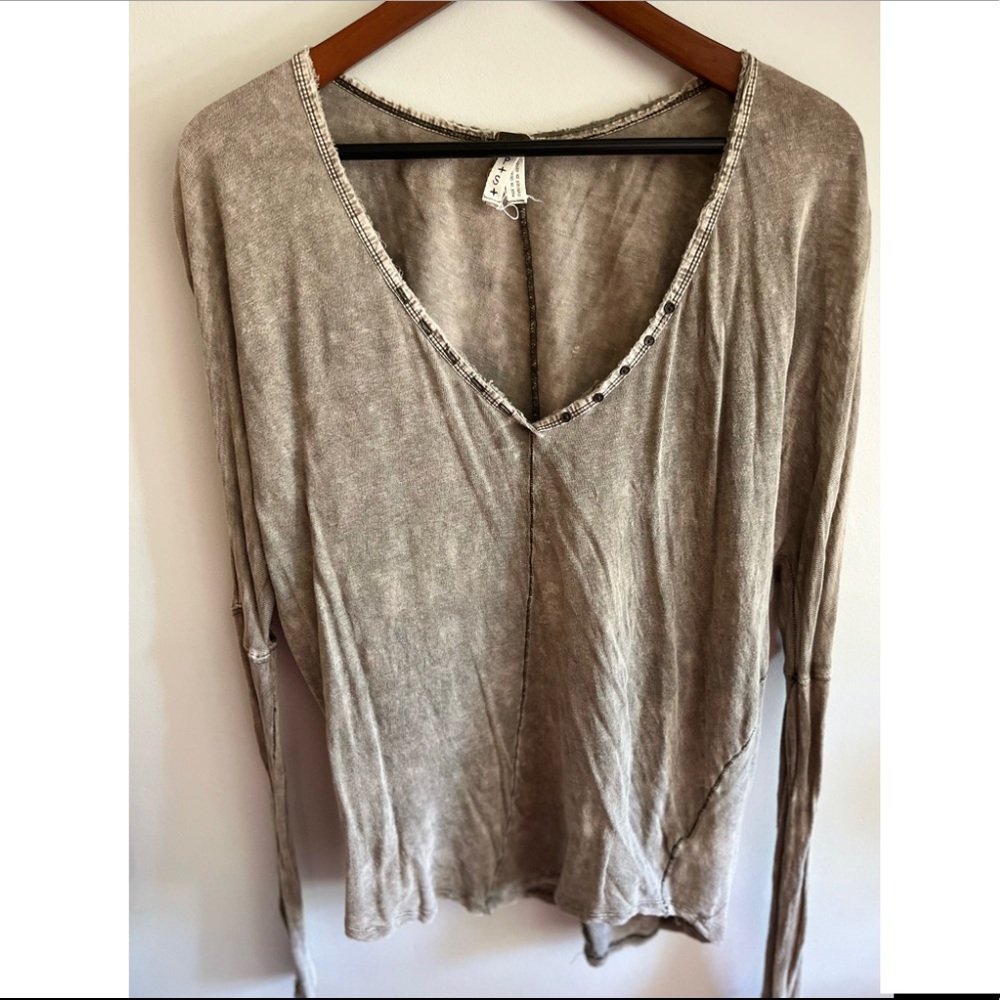 Free People Long Sleeve Shirt | small | green